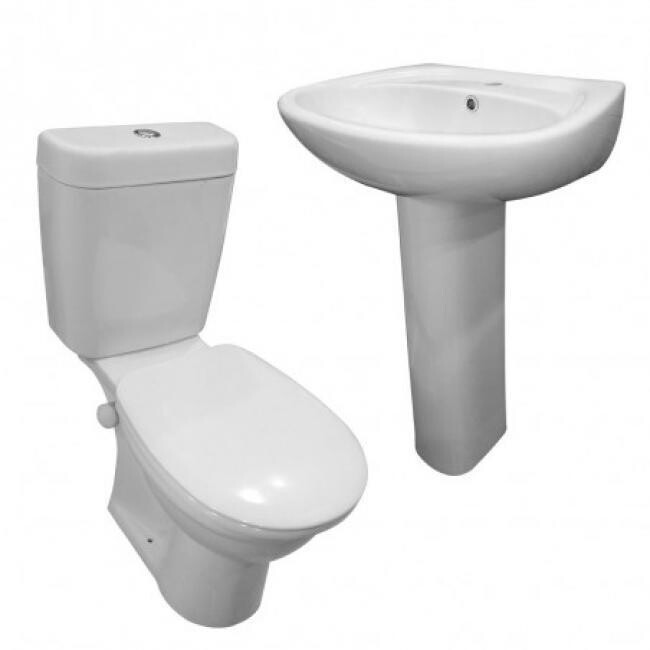 طقم حمام جولف مرحاض و حوض بالعامود الطويل 60 سم كامل من ديورافيت