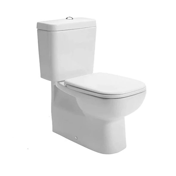 مرحاض ملاصق دى كود بلاس 211849 ملاصق للحائط بالشطاف الداخلى والسيديلى ذاتى الغلق والخزان بالعدة وطقم التثبيت من ديورافيت