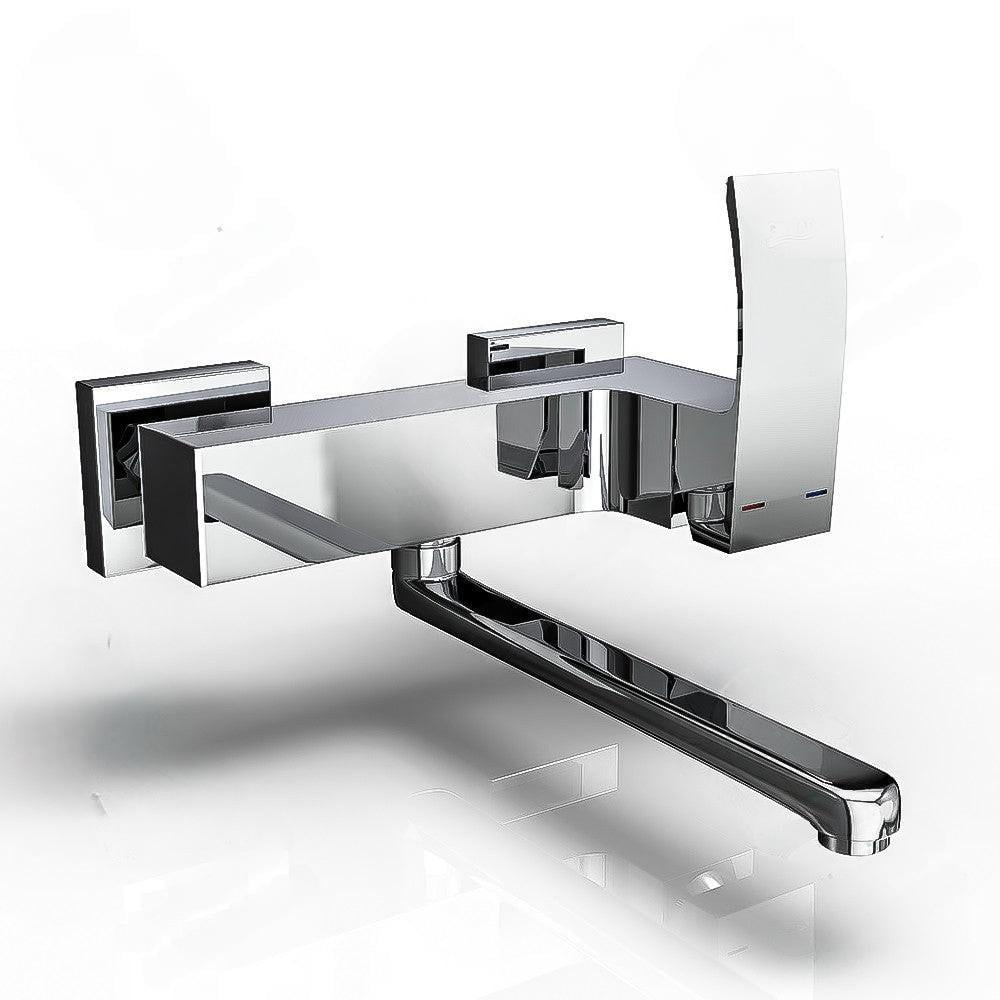 خلاط مطبخ حائطى سنترينو SAN-0030 يد واحدة قنطرة سفلية اللون كروم من جواد