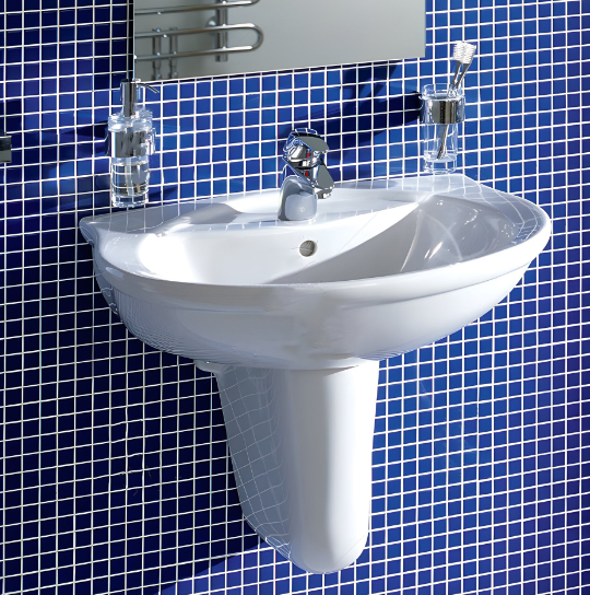 حوض سان ريمو E 7420 مقاس 45 سم بالعامود المعلق من أيديال ستاندرد