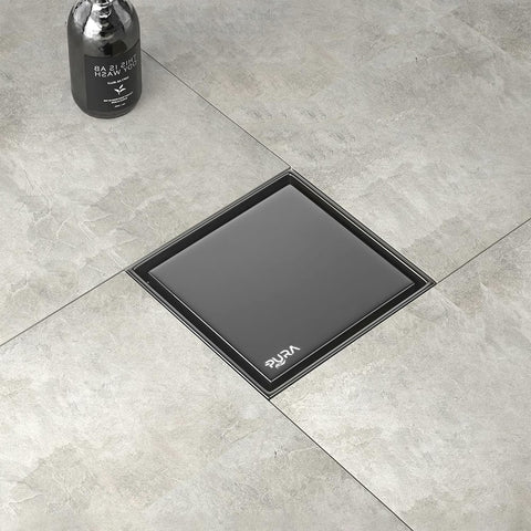 بيبة FD-61 B-20 مقاس 20 × 20 سم بإرتفاع 10 سم ستانليس ستيل برقبة بلاستيك بصفاية داخلية بغطاء مفرغ للأستخدام لون السيراميك اللون أسود من بيورا