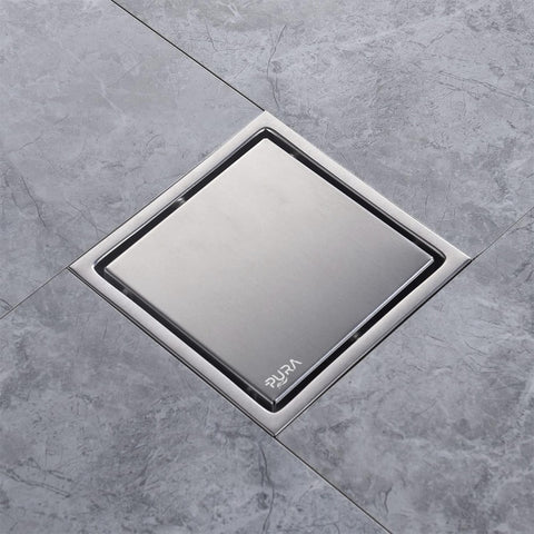 بيبة FD-61 S-20 مقاس 20 × 20 سم بإرتفاع 10 سم ستانليس ستيل برقبة بلاستيك بصفاية داخلية بغطاء مفرغ للأستخدام لون السيراميك اللون كروم من بيورا