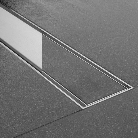 مجرى شاور - بيبه DL-75 شانيل 75 سم المجرى ستانليس ستيل1ملى بغطاء مفرغ للاستخدام مع نفس موديل البلاط المستخدم بمجموعة كوع الصرف من بيورا