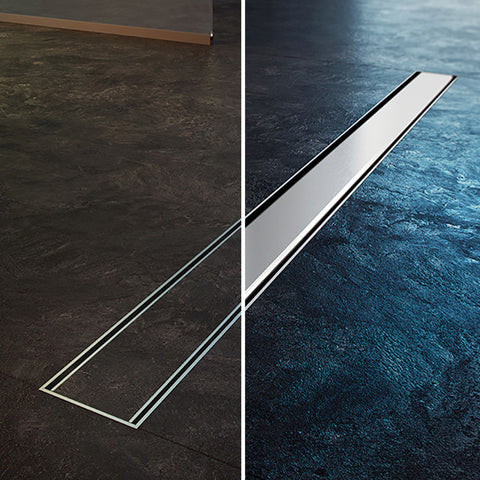 مجرى شاور - بيبه DL-85 شانيل 85 سم المجرى ستانليس ستيل1ملى بغطاء مفرغ للاستخدام مع نفس موديل البلاط المستخدم بمجموعة كوع الصرف من بيورا