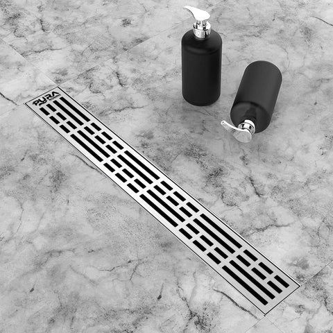 مجرى شاور -بيبه DL-85 تريبل 85 سم ستانليس ستيل المجرى 1ملى الوش 1.5ملى صرف سفلى بفلتر ضد الانسداد مانع للروائح والحشرات 48 ل-د من بيورا