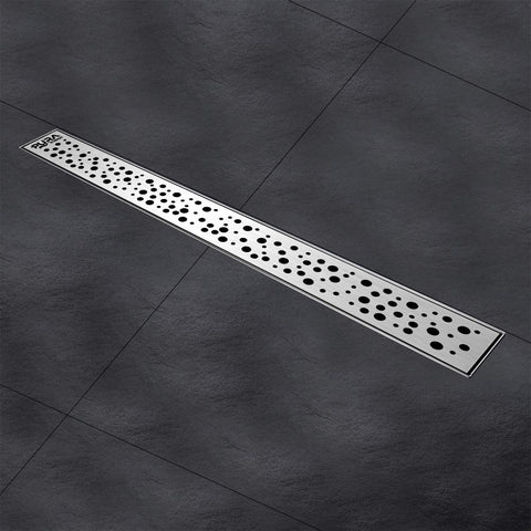 مجرى شاور -بيبه DL-95 دوتس 95 سم ستانليس ستيل المجرى 1ملى الوش 1.5ملى صرف سفلى بفلتر ضد الانسداد ومانع للروائح والحشرات 48 ل-د من بيورا