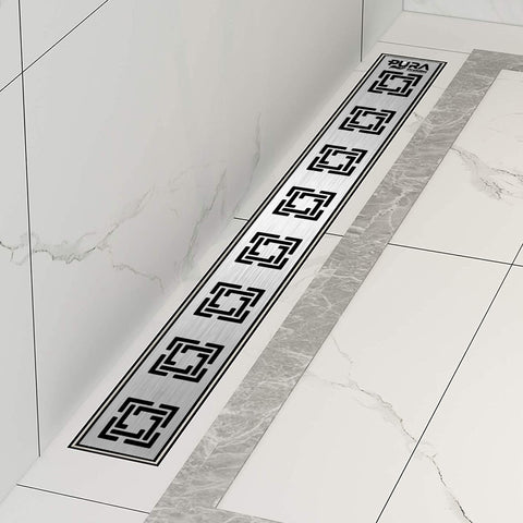 مجرى شاور-بيبه DL-55 سكوير 55 سم ستانليس ستيل المجرى 1ملى الوش 1.5ملى صرف سفلى بفلتر ضد الانسداد بمانع للروائح والحشرات 48 ل-د من بيورا