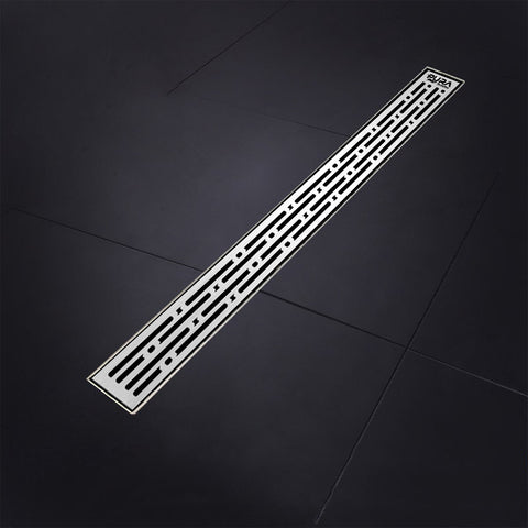 مجرى شاور - بيبه DL-45 ريل 45 سم ستانليس ستيل المجرى 1ملى الوش 1.5ملى صرف سفلى بفلتر ضد الانسداد بمانع للروائح والحشرات 48 ل-د من بيورا