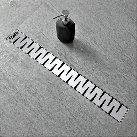 مجرى شاور -بيبه DL-45 كيف 45 سم ستانليس ستيل المجرى 1ملى الوش 1.5ملى صرف سفلى بفلتر ضد الانسداد بمانع للروائح والحشرات 48 ل-د من بيورا