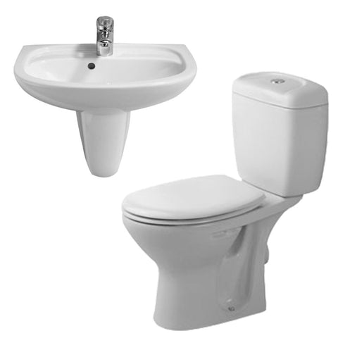 طقم حمام ديورابلس مرحاض و حوض معلق 55 سم كامل من ديورافيت