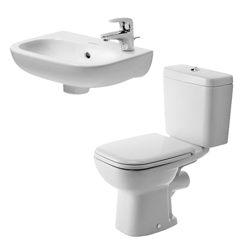 طقم حمام دى كود مرحاض و حوض معلق 36 سم كامل من ديورافيت