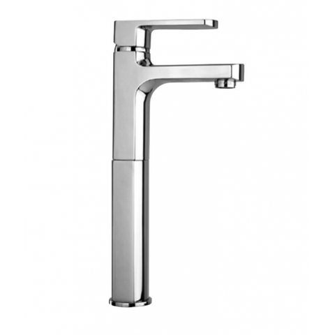 خلاط حوض عالى فيفا VI1040002E10 قنطرة عالية مقاس 22 سم قلب سيراميك بمحدد درجة حرارة و منظم لتوفير المياة و فلتر سهل التنظيف اللون كروم من ديورافيت