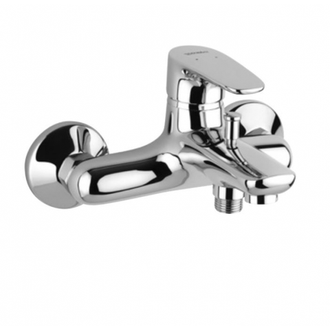 خلاط بانيو سيينا SI5230000E10 تركيب حائطى بالمحول قلب سيراميك بمحدد درجة الحرارة ومنظم لتوفير المياة اللون كروم من ديورافيت