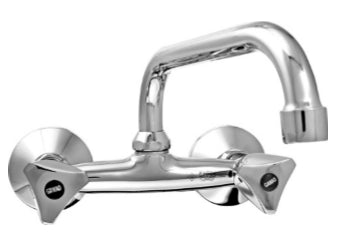 خلاط مطبخ حائط قنطرة متحركة (قلب جلده) اللون كروم نابولي من جواد NAP-0020