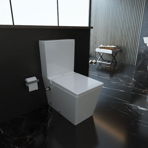 مرحاض ملاصق للحائط كيبلر 25604975 بالشطاف الداخلى هيدروجيت و السيديلى والخزان بالعدة وطقم التثبيت مقاس 65 × 40 سم من ساني بيور