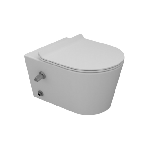 مرحاض معلق تايتن 25424975 بالشطاف الداخلى و السيديلى العادى شامل مجموعة التثبيت المقاس 40 × 54 سم من ساني بيور