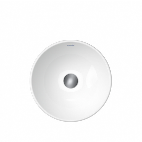 حوض فوق سطح أفقى دى نيو 237140 دائرى مقاس 40 سم بدون فايظ و بدون فتحة للخلاط اللون أبيض من ديورافيت