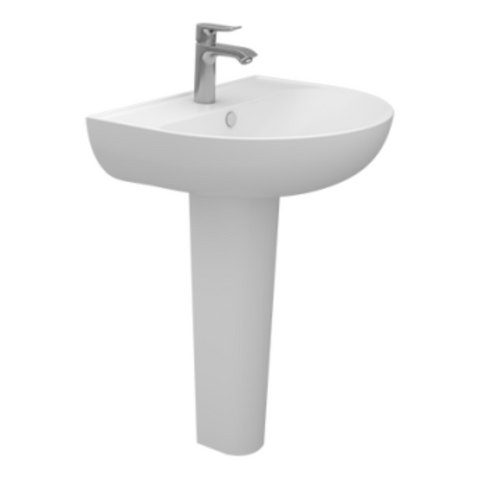 حوض فيجا 230360 مقاس 60 × 50 سم بالعامود الطويل من سانى بيور