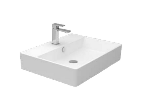 حوض كيبلر يثبت فوق سطح أفقى 041950 بالفايظ بفتحة للخلاط مقاس 50 × 47 سم من ساني بيور