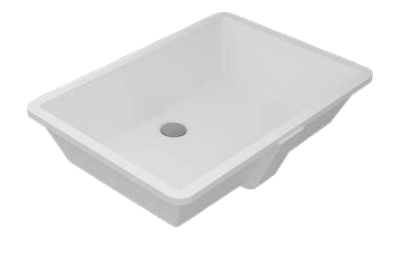 حوض سيريوس تحت الرخامة / تحت سطح أفقى 038860 بالفايظ وبدون فتحة للخلاط مقاس 60 × 40 سم اللون أبيض من ساني بيور